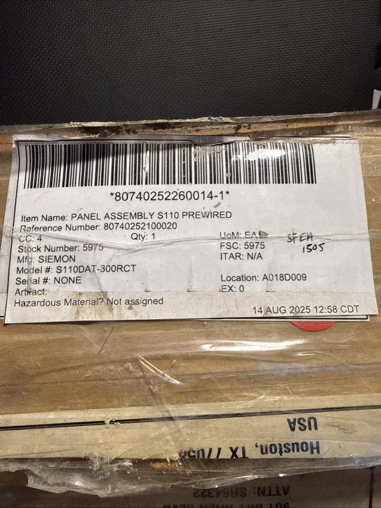 SIEMON S110DAT-300RCT pre-wired panel Assembly S110DAT-300RCT