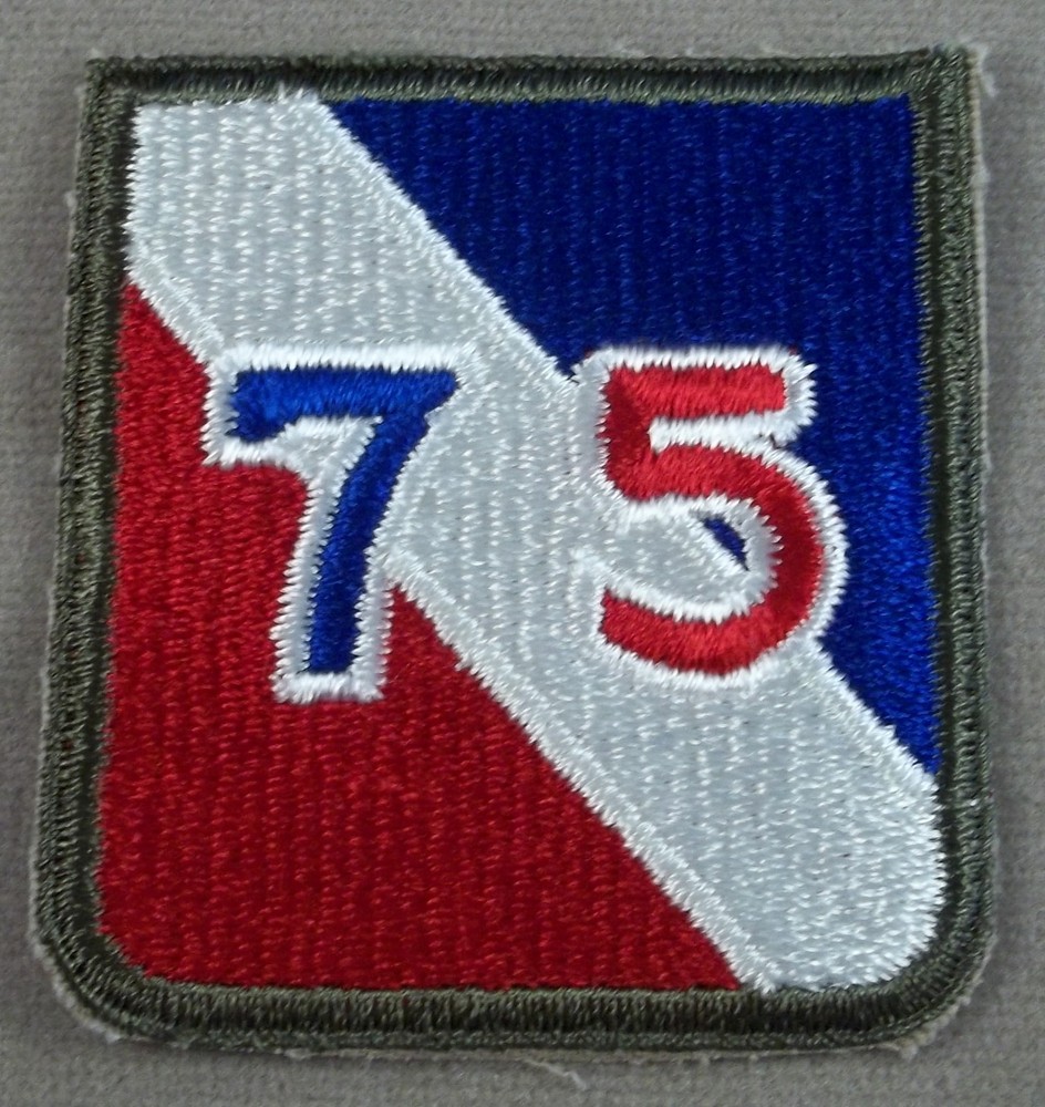 US Army 75th Infantry Division Full Color WW II Cut Edge Patch - USGI