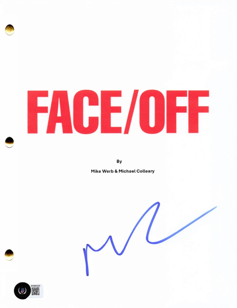 NICOLAS CAGE SIGNED AUTOGRAPH FACE/OFF FULL SCRIPT BECKETT BAS