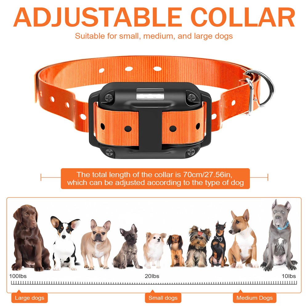 Dogs Training Collar 3000FT Remote Rechargeable Waterproof Shock PET Trainer