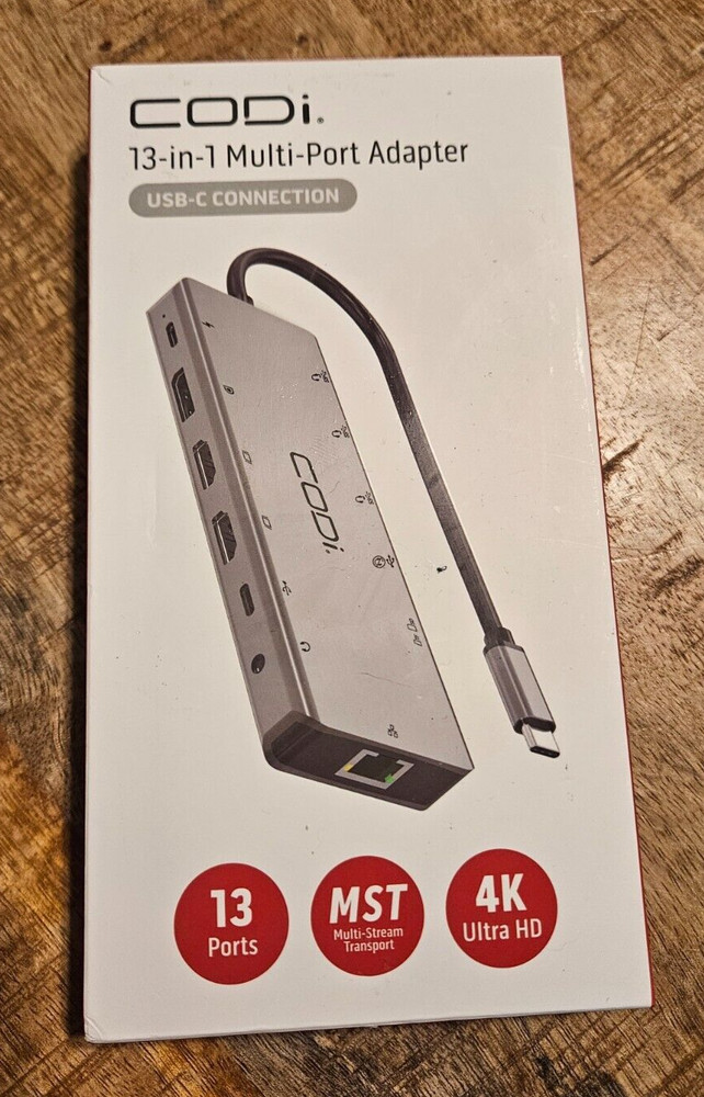 CODI. 13-IN-1 MULTI-PORT ADAPTER (USB-C CONNECTION)