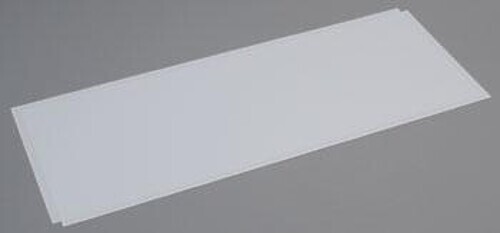 Evergreen Plastic Styrene Plain Sheet .080x8x21 (2) - Model Railroad Scratch
