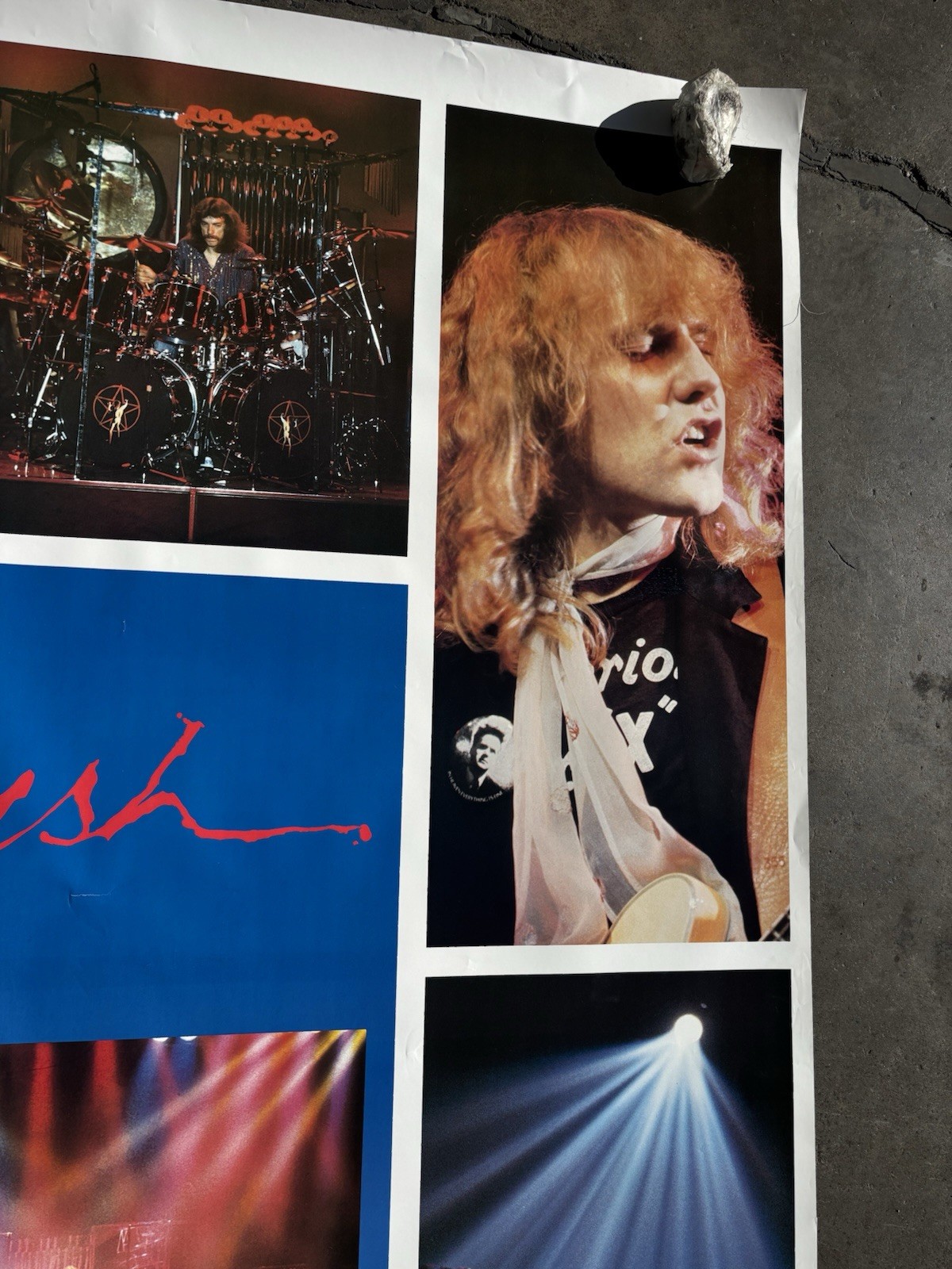 Rush collage large Poster Vintage 1980 rock 41/2” x 58” C2022