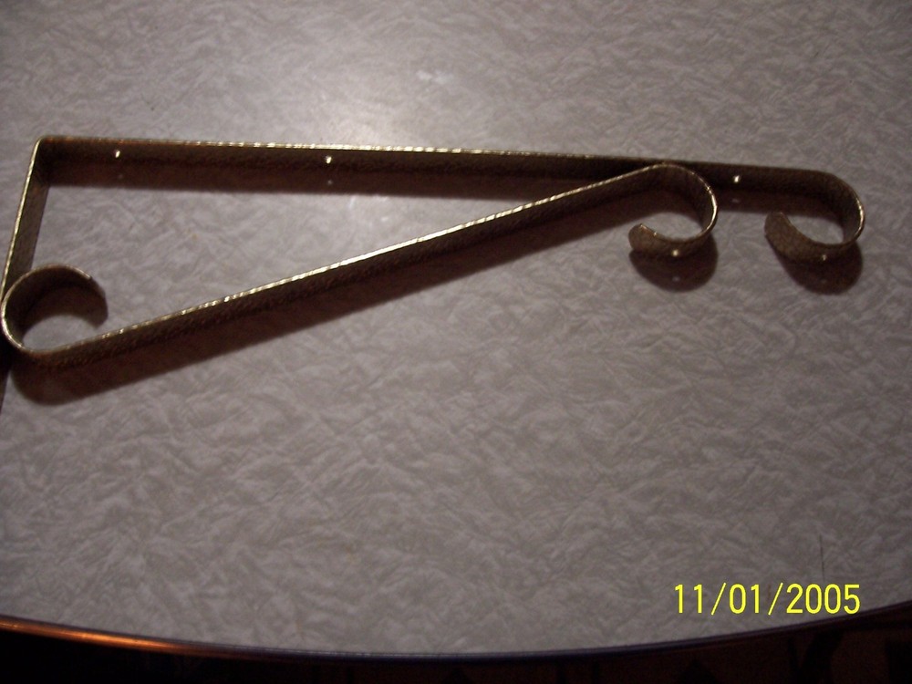 Large Metal Brass Colored Plant Hanger Wall Bracket
