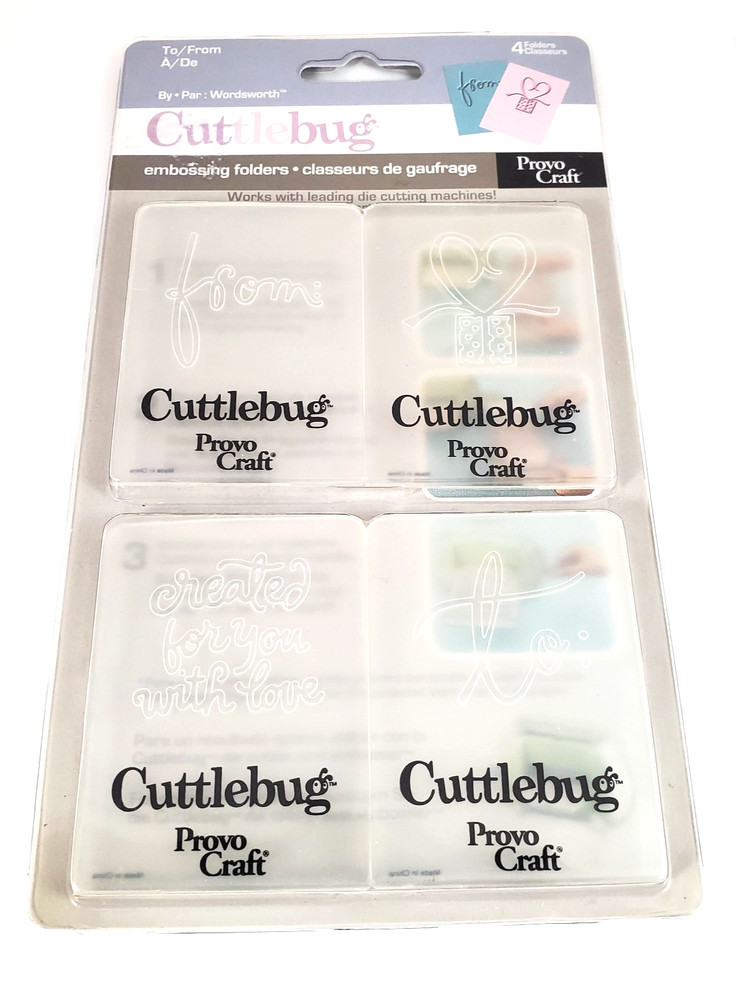 2006 Cuttlebug-Provocraft-Embossing Folders-To/From 4pc
