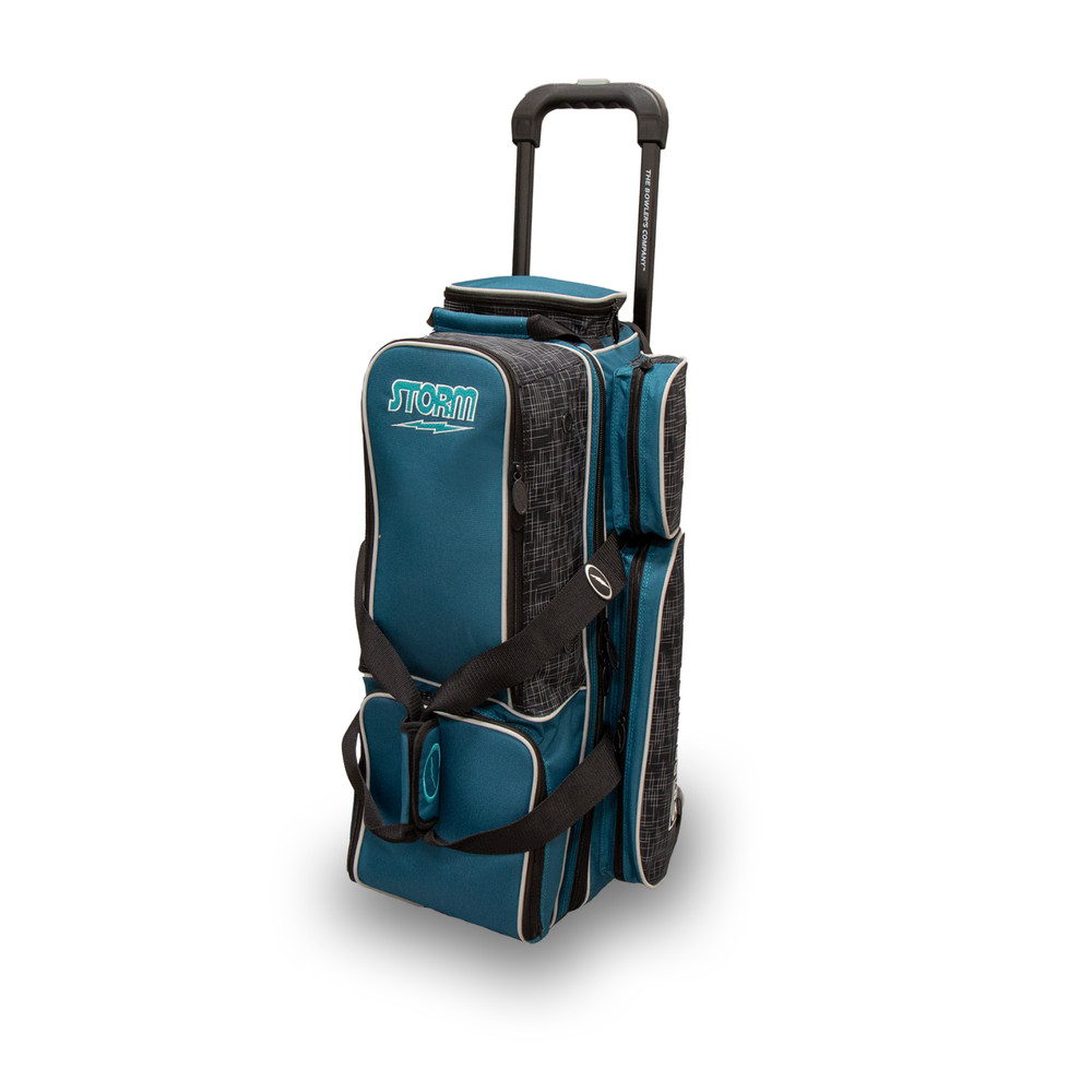 Storm Rolling Thunder Steel Blue/Black 3 Ball Roller Bowling Bag
