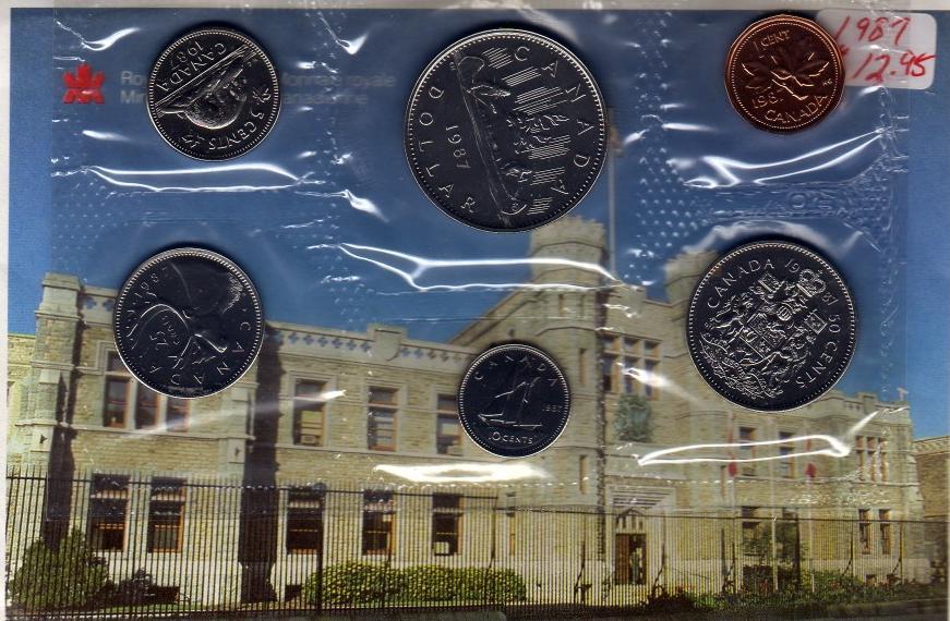 1987 Canada PL RCM Set (6 Coins UNC.)