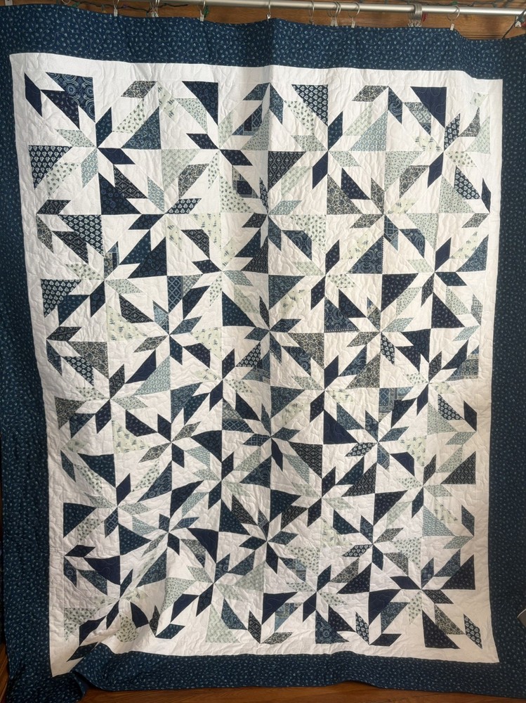 Handmade Full Size confetti star Pattern Quilt