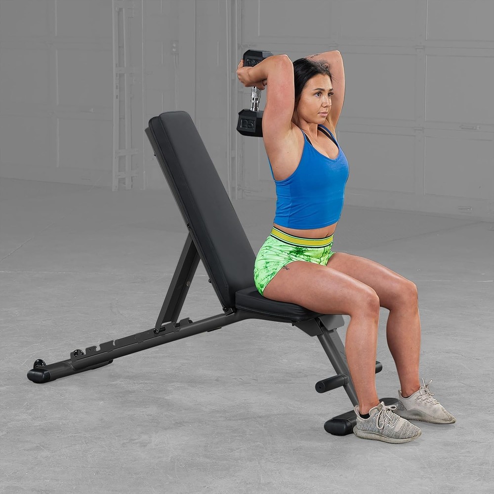 Body-Solid Adjustable Weight Bench for Full Body Workout, 7-Position Easy Ladder