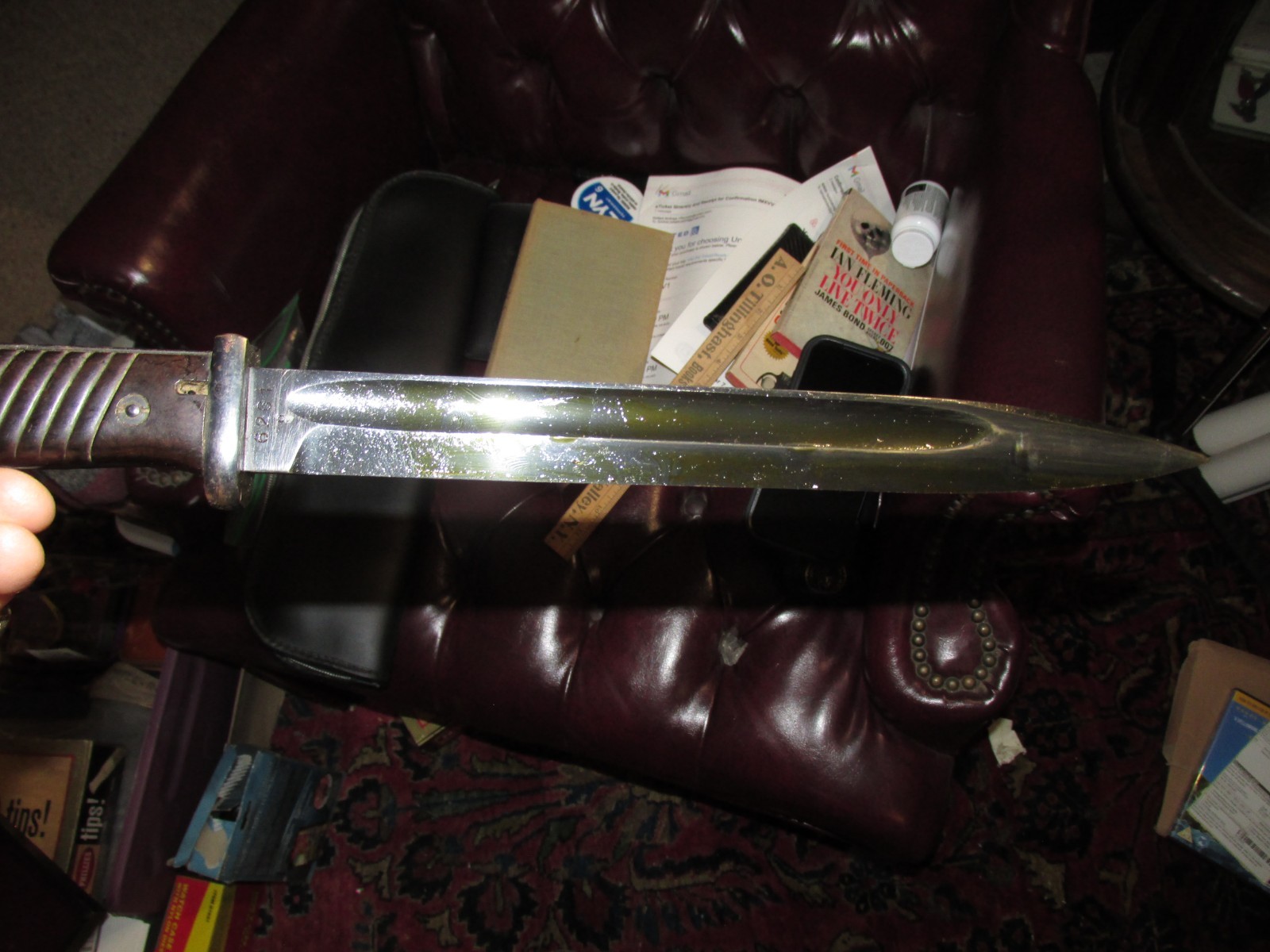COSMOLINED W.K.C. WWII German Bayonet K98 IN 1939 CARL EICKHORN SCABBARD