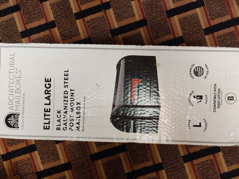 Architectural Mailboxes Centennial Post Mount Mailbox Extra Large Steel Black