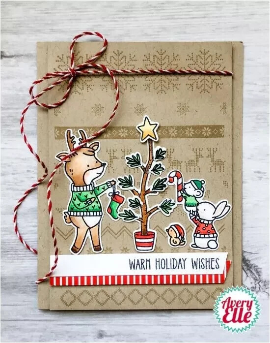 Avery Elle Clear Stamps "Tiny Tree", NEW
