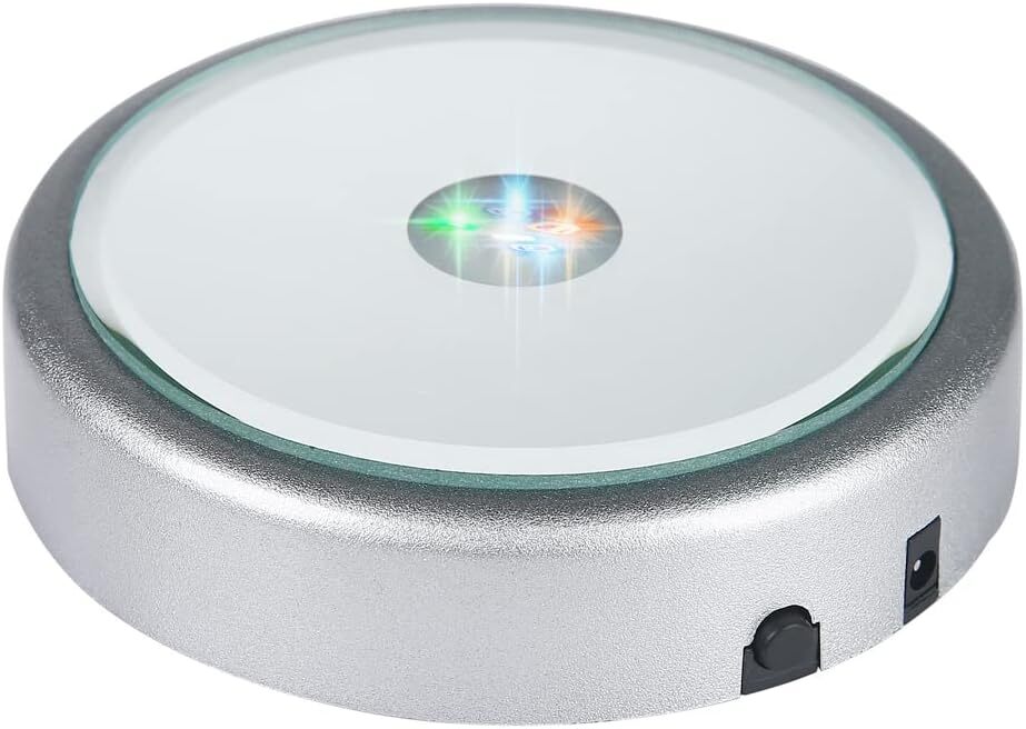 IFOLAINA LED Display Base Multicolor Light for 3D Crystal Art Silver