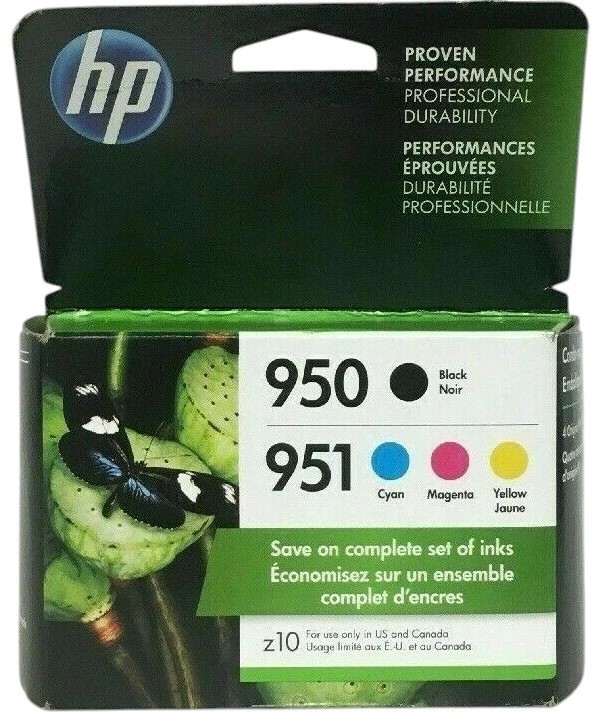 Genuine 950 951 Set Ink Cartridges HP OfficeJetPro 8610 8620 8100 8630 -4pk