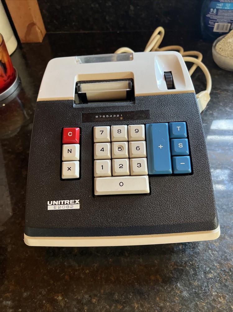 1970s Unitrex Electric E2082 ● 10 Key Adding Machine Eiko Business