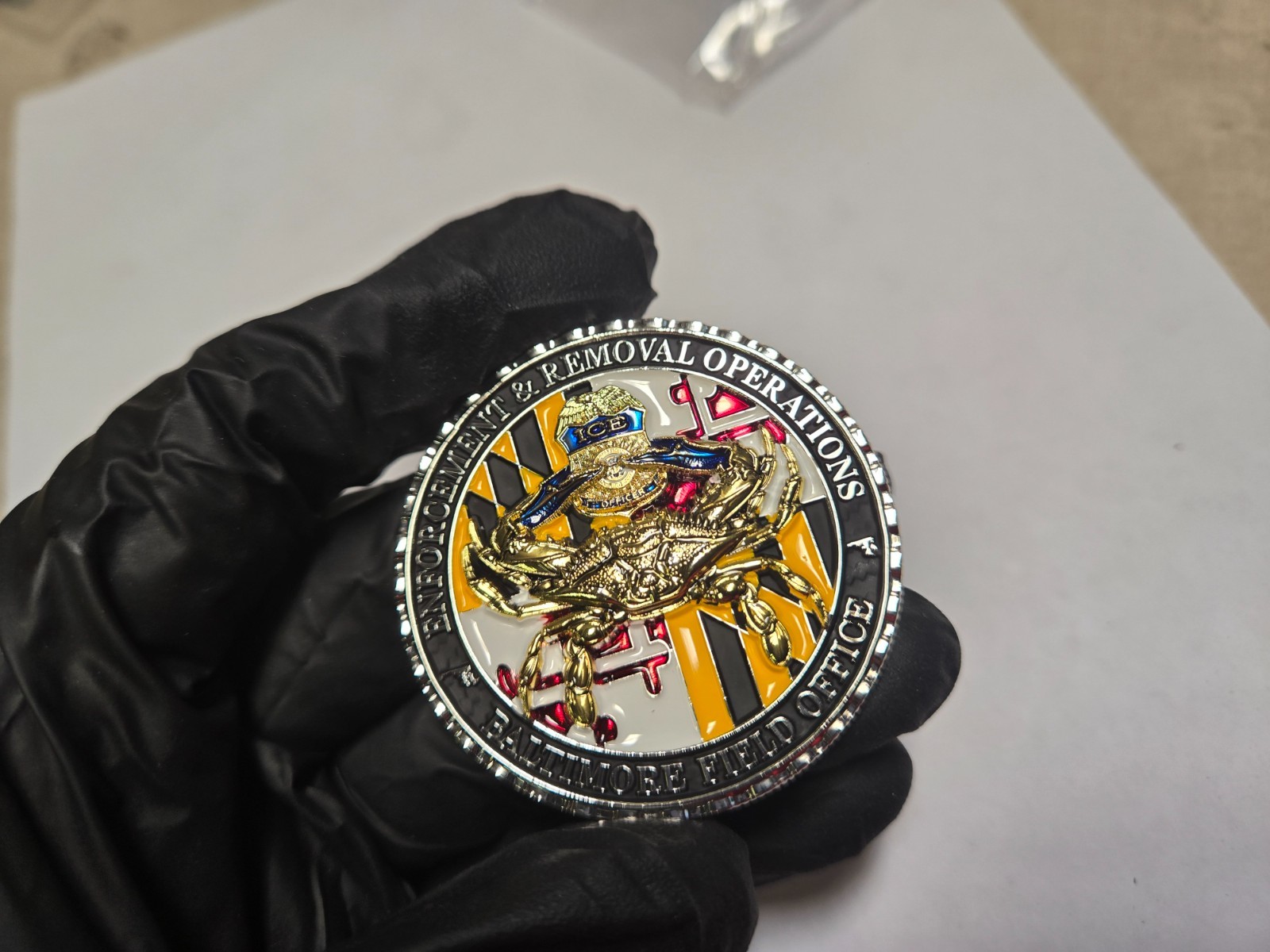2" Baltimore ICE Field Office Challenge Coin Beautiful!