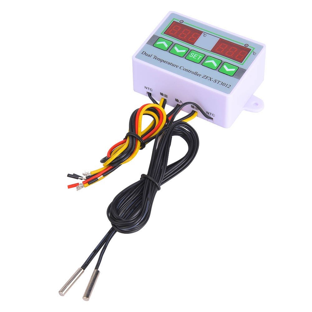AC220V ST3012 Temperature Controller Intelligent Digital Displayed Dual Channel