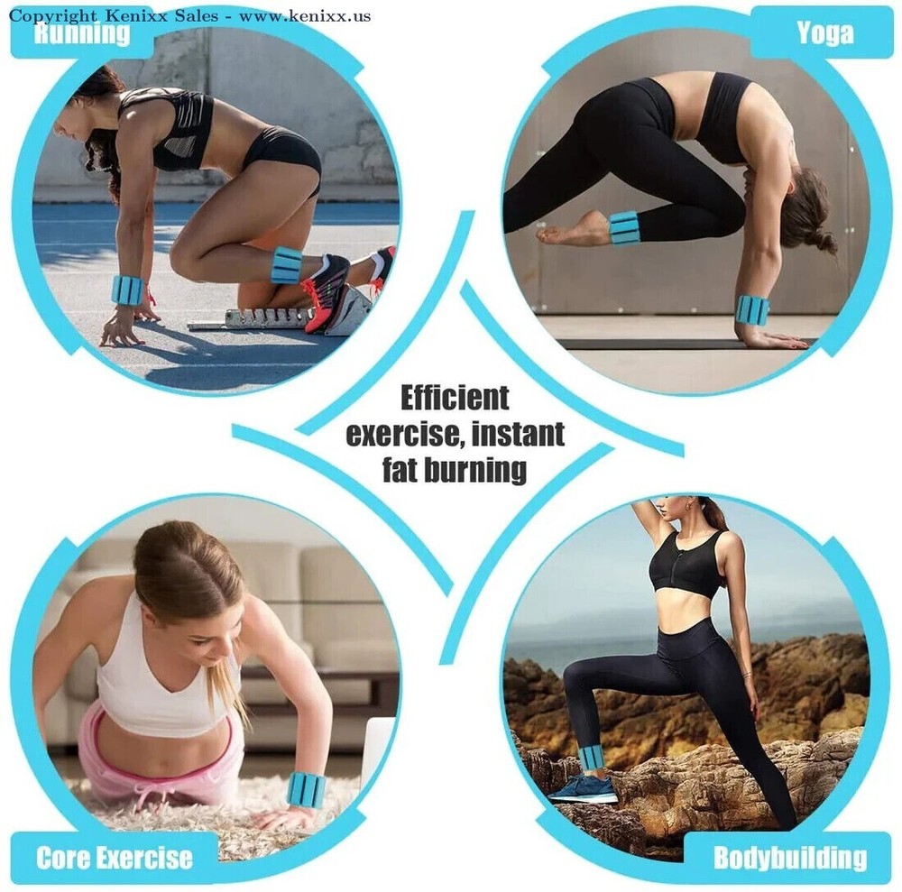 2 Pack Ankle and Wrist Weights (Grey)