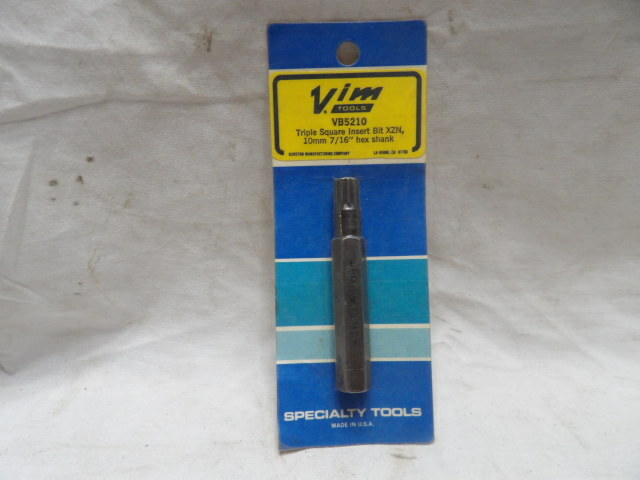 VIM VB5210 Triple Square Insert Bit XZN 10mm 7/16" Hex Shank