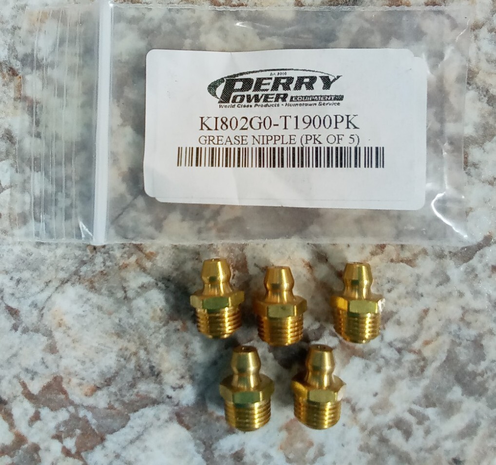 5 Pack New Genuine OEM Kioti Grease Nipple Fitting 802G0-T1900 on Backhoe Loader