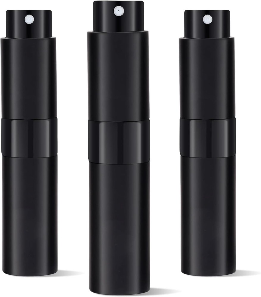 2 or 3Pcs 8ml Cologne Travel Bottle, Perfume Atomizer, Refillable black