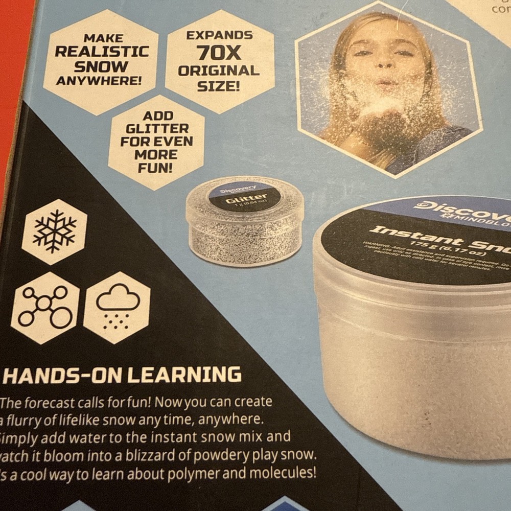 Discovery MINDBLOWN BUILD-A-BLIZZARD SNOW-MAKING EXPERIMENT KIT 6+ ACTIVITY NEW