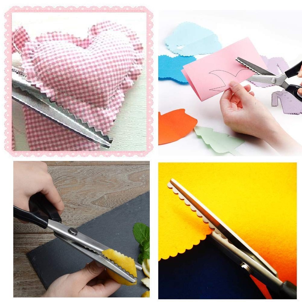 Serrated Scalloped Edge Pinking Shears, Multifunction 10mm,