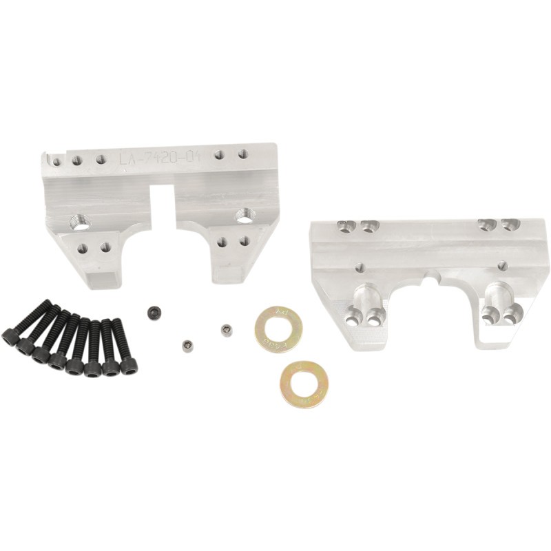 LA CHOPPERS Handlebar Clamp Set - Raw - LA742004