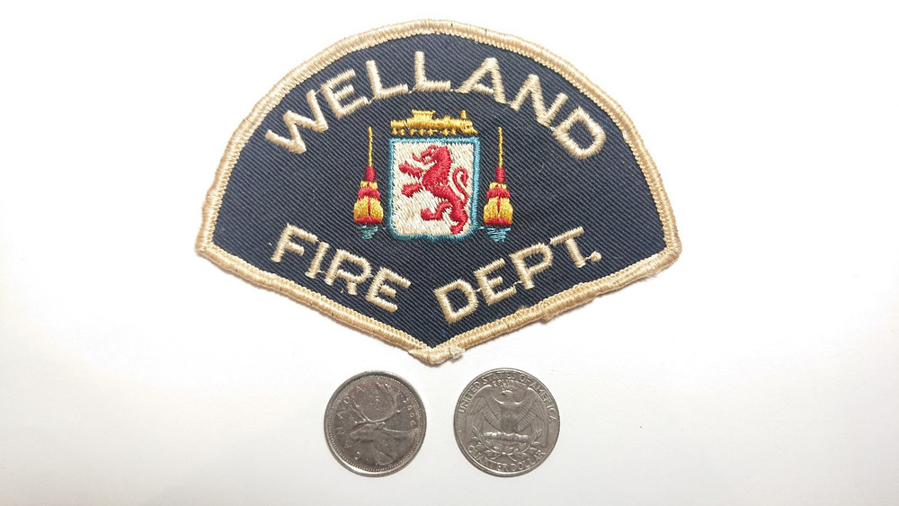 Vintage Welland Fire Department Patch Badge Crest