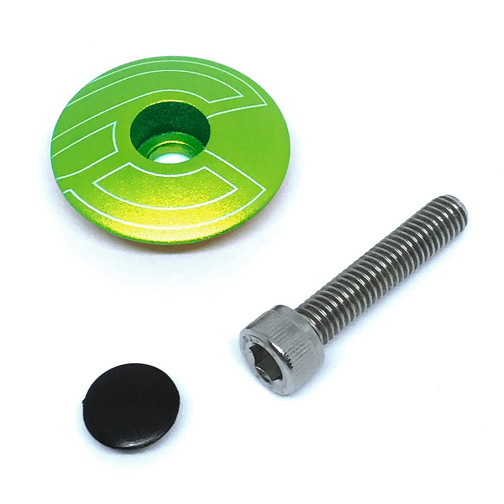 Cinelli Stemma Top Cap, Green, One Size
