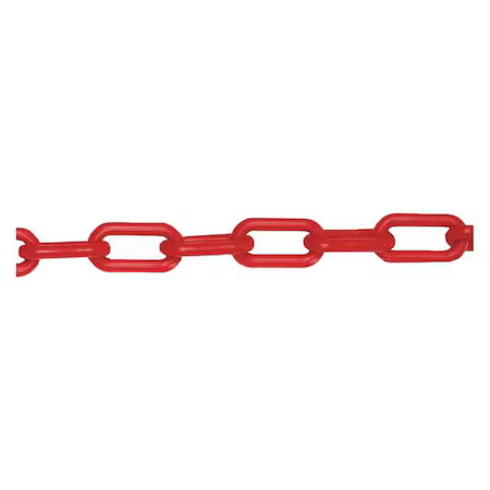 Plastic Chain, Red, 500 Ft Length, Gloss, 50005-500