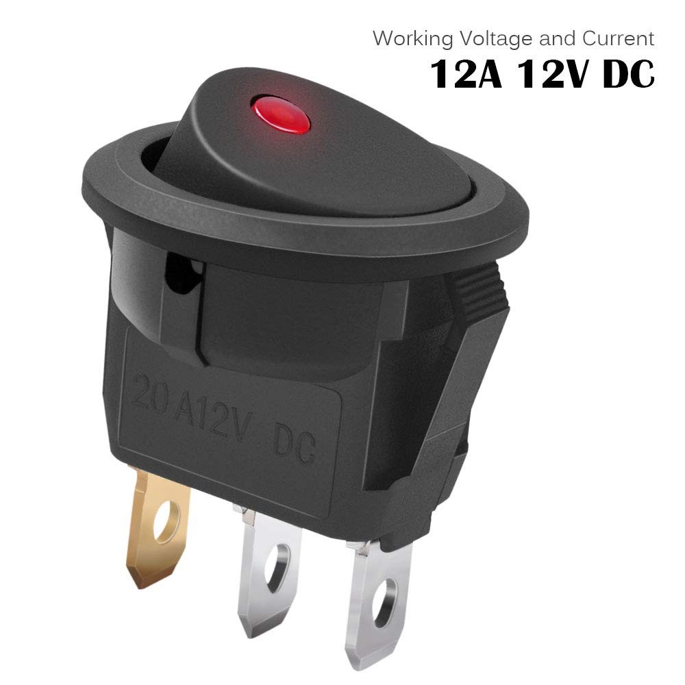 10pcs Car Truck Round Rocker Toggle Switch Light On-Off Control