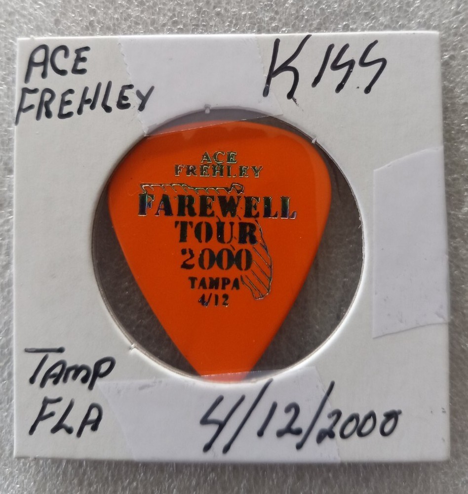 Kiss Ace Frehley Guitar Pick Tampa Florida April 12, 2000 Farewell Tour