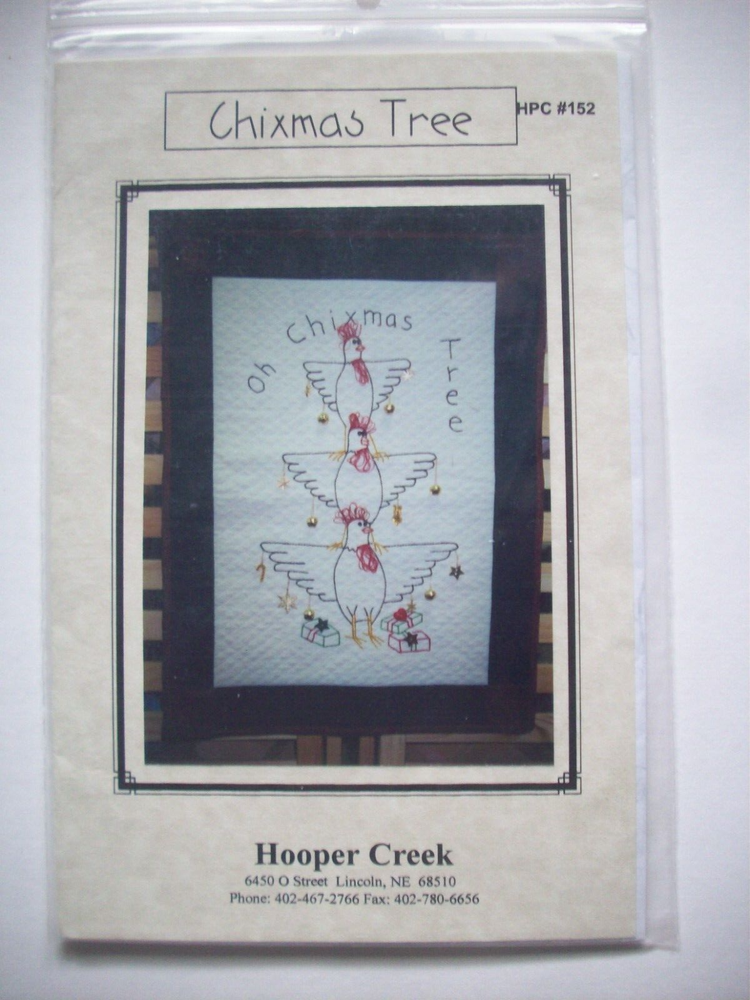 Christmas Chicken Chixmas Tree embroidery pattern *D