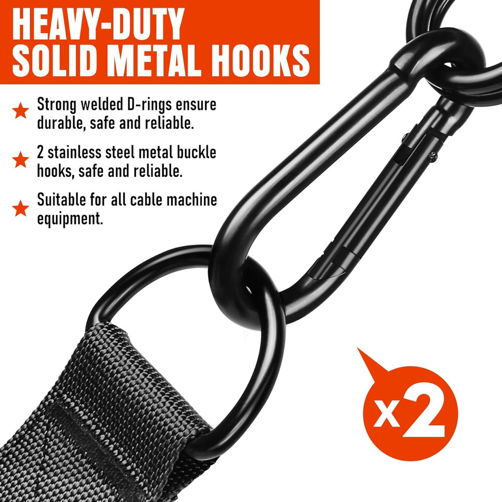 Heavy Duty Exercise Handles, Gym Cable Handles for Cable Machine Attachments, D