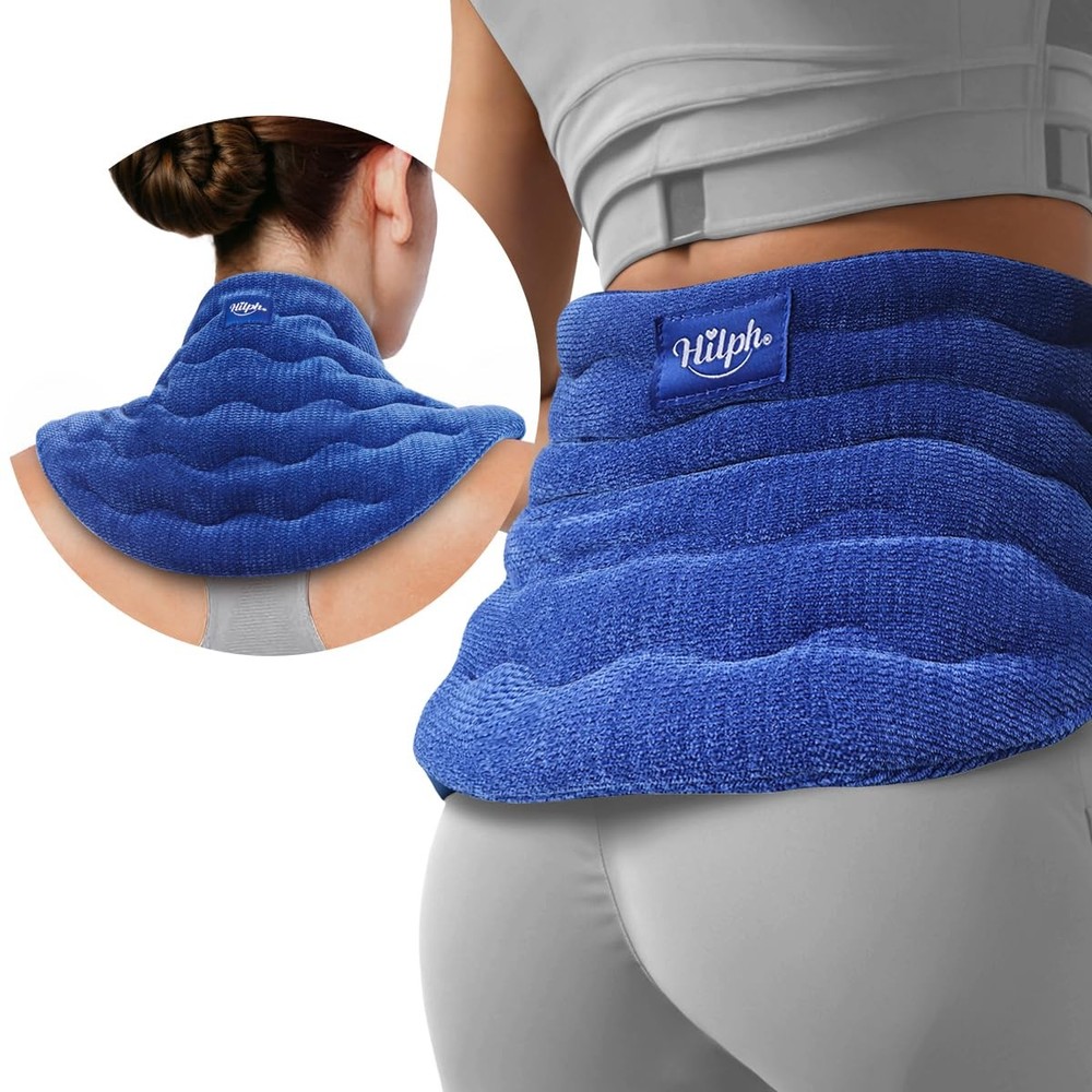 Hilph Heating Pad for Back Microwavable, Extra Large Large, Blue