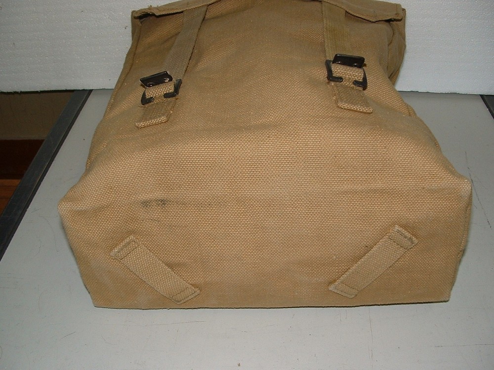 British 37 Pattern Large Pack in Khaki Canvas dated 1953, includes "L" STRAPS