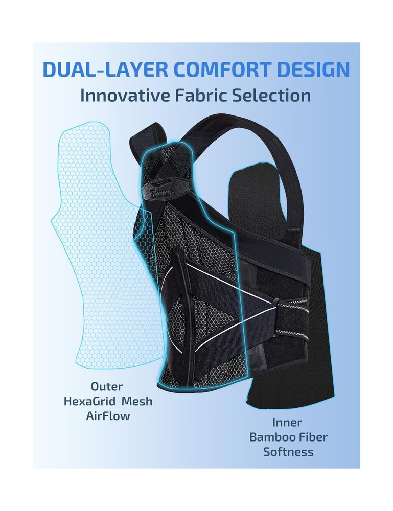Posture Corrector for Women and Men with Bionic System, Precise Full Back Sup...