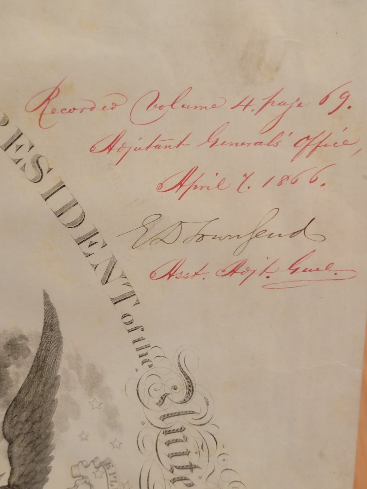 🌟HISTORIC President Andrew Johnson HAND SIGNED 1866 "MAJOR GENERAL" APPOINTMENT