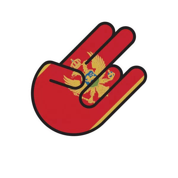 Montenegrin Shocker Sticker Decal