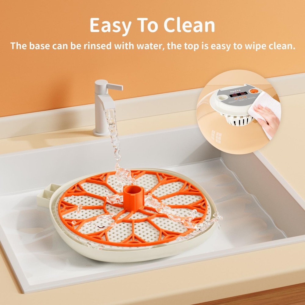 APDOE Egg Incubators for Hatching Eggs, Temperature and 12 Orange
