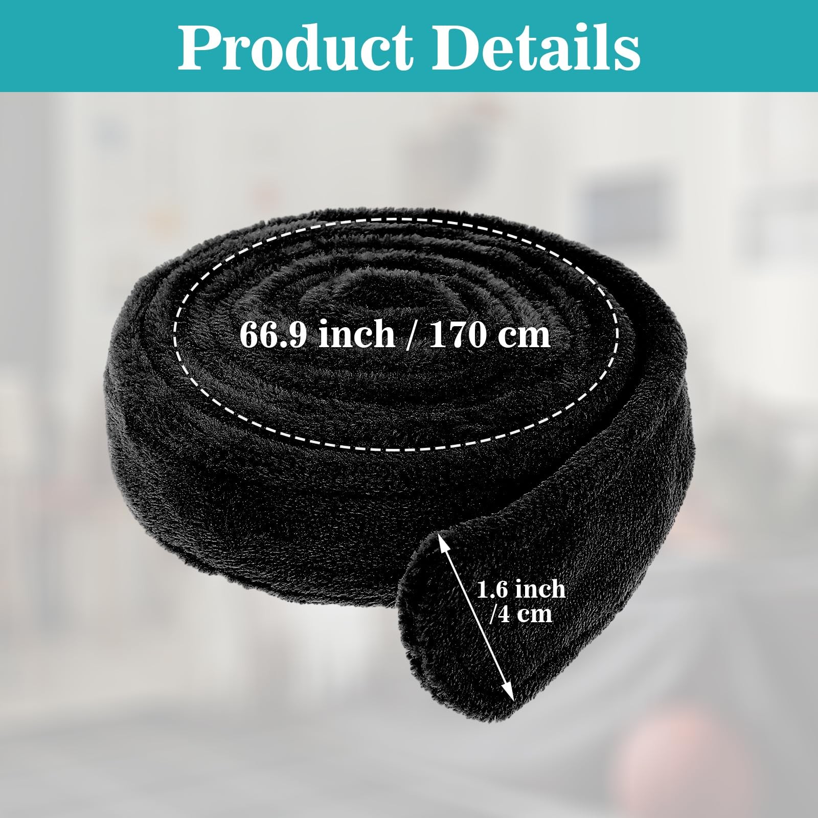 Soft Flannel Bathrobe Replacement Belt Unisex Adjustable Robe Tie Black 67"