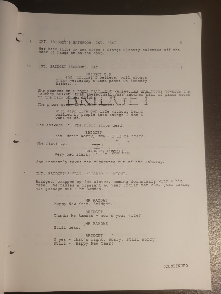 Bridget Jones's Diary Shooting Draft - May 8, 2000 Screenplay