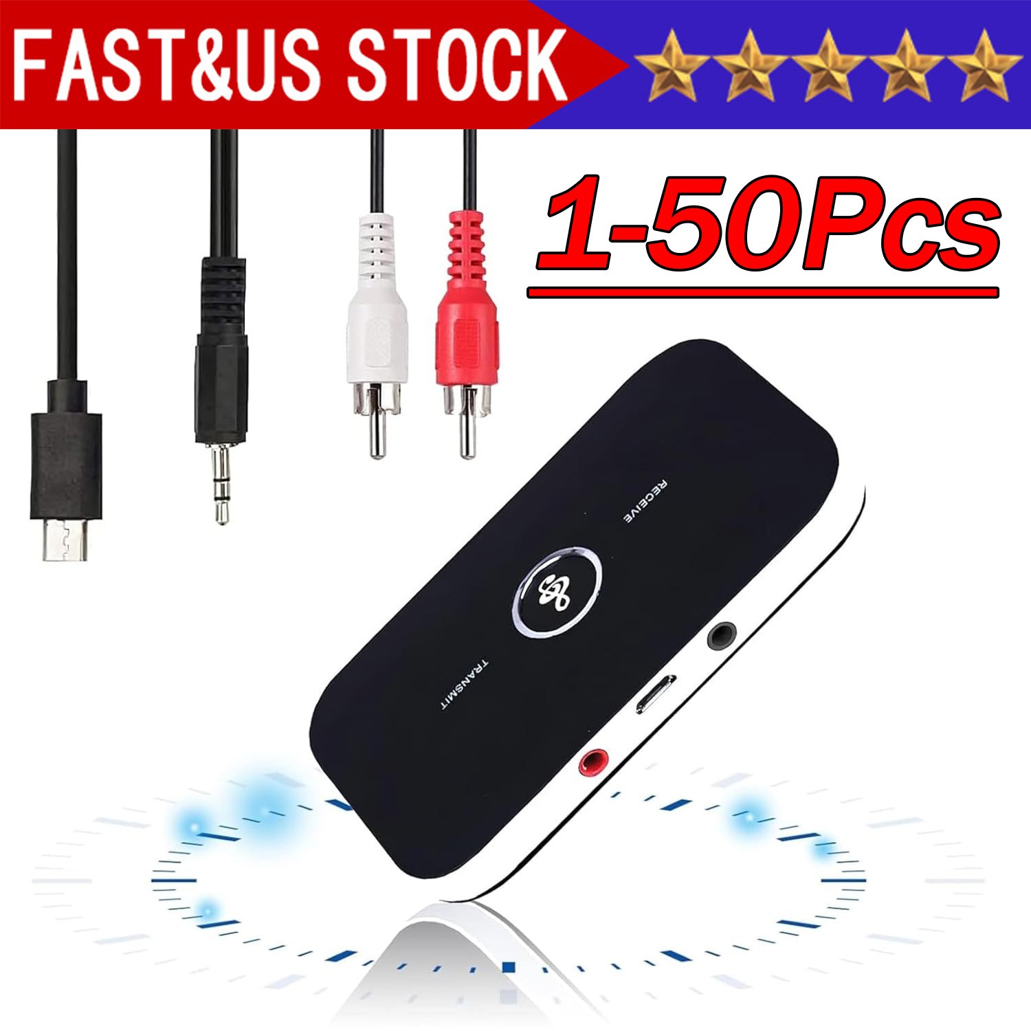 Bluetooth Transmitter & Receiver Wireless Adapter For Home stereos/speakers Lot