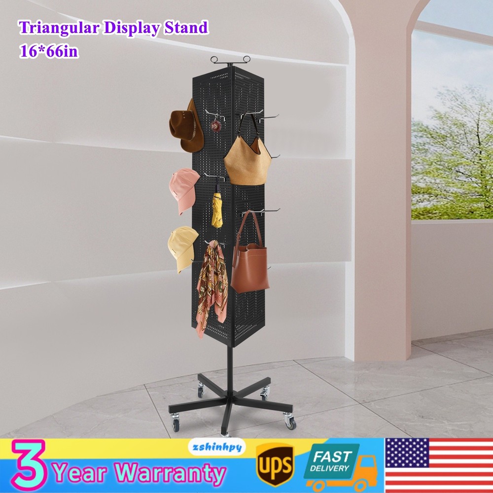 Triangular Grid Panel Display Stand Mobile Grids Wall Showing Shelf Freestanding