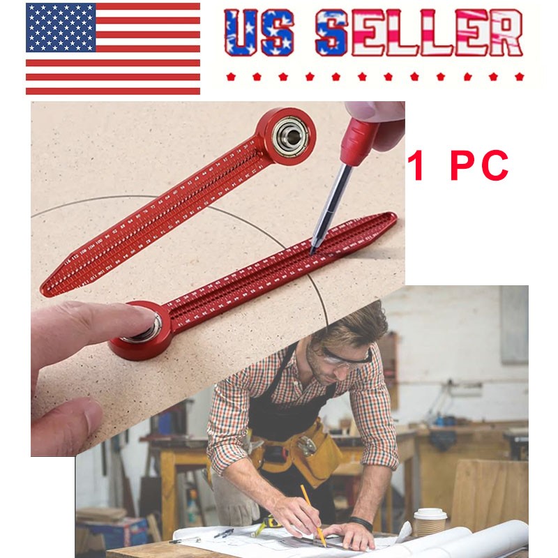 1PC Precision Woodworking Compass Scriber Hole Ruler Marking Measuring Tool