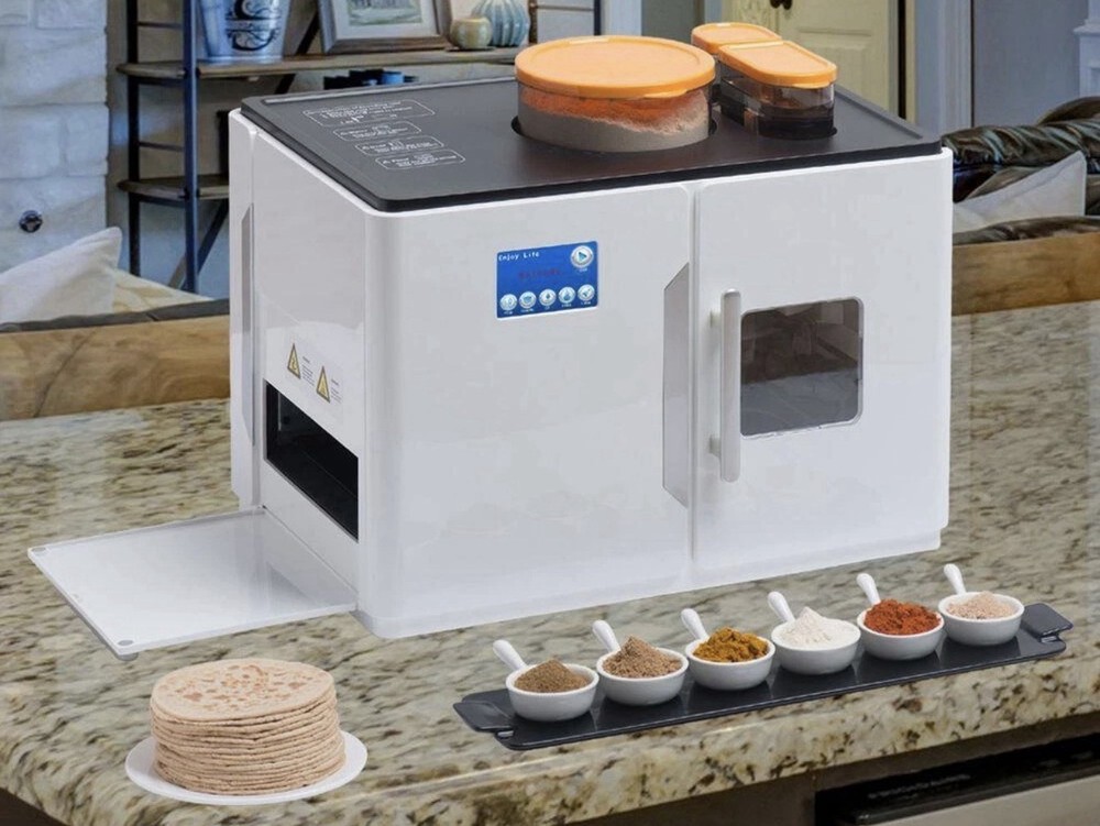 110V Automatic Electric Magic Roti Maker Tortilla Indian Bread Robotic Machine
