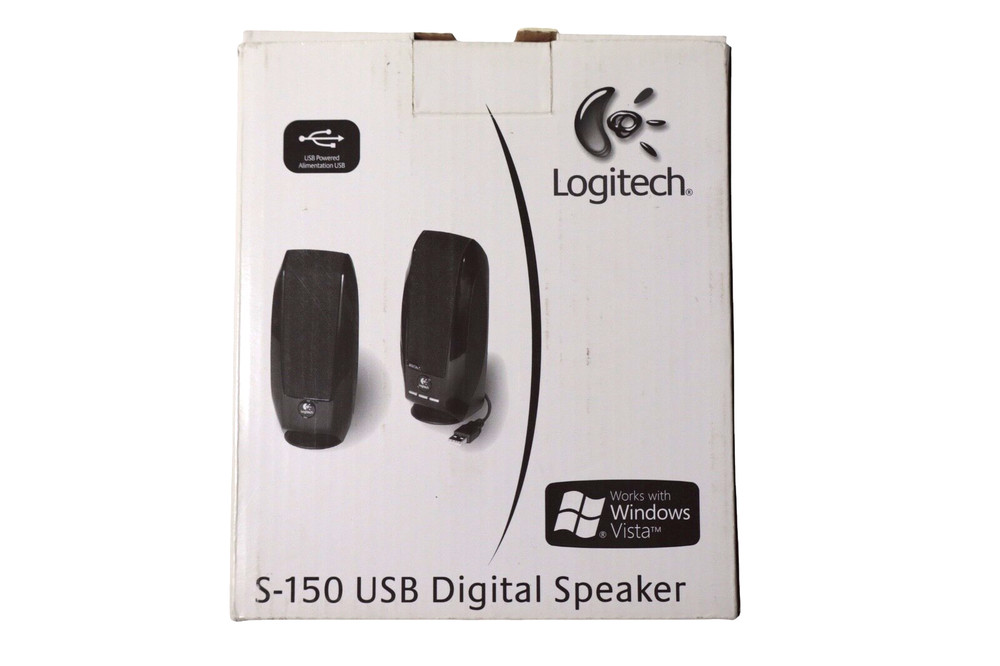 Logitech S-150 USB Stereo Computer Digital Channel Portable Speaker Black