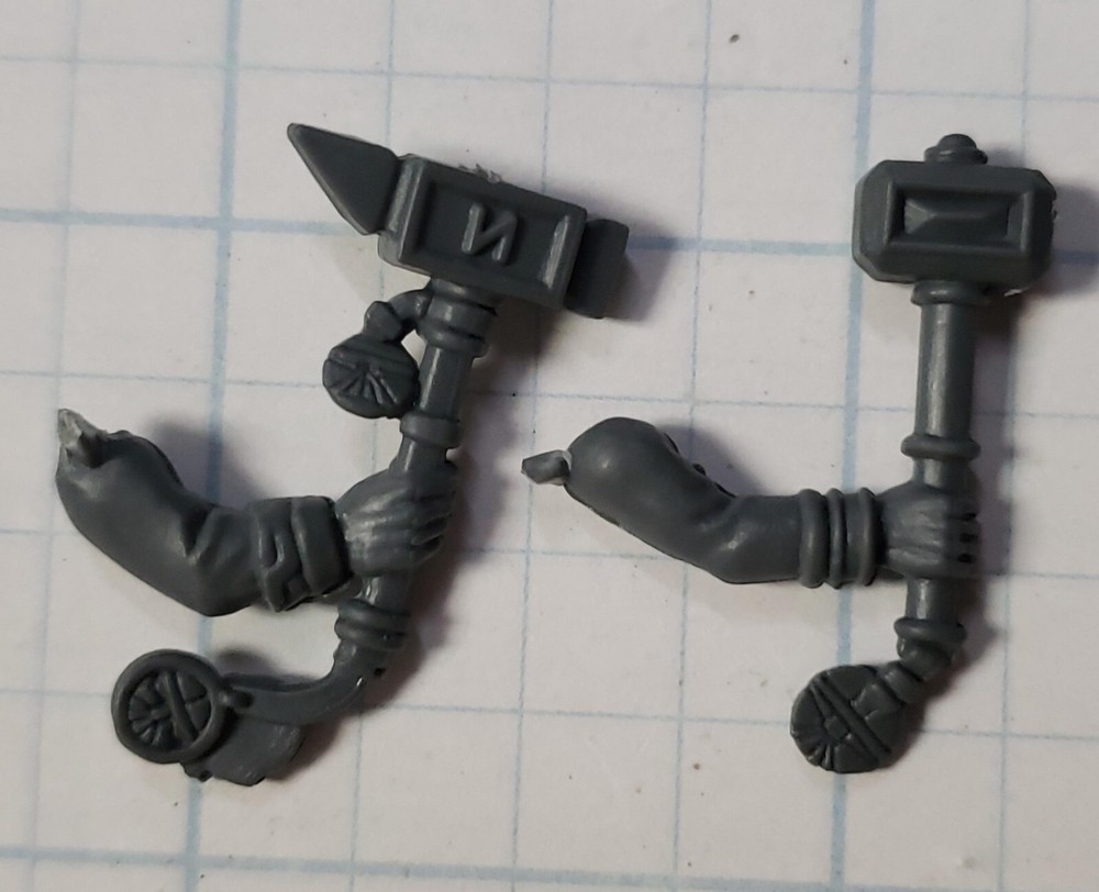 Warhammer Old World Dwarf Bits Warriors Engraved Duardin Hammer x2 Set