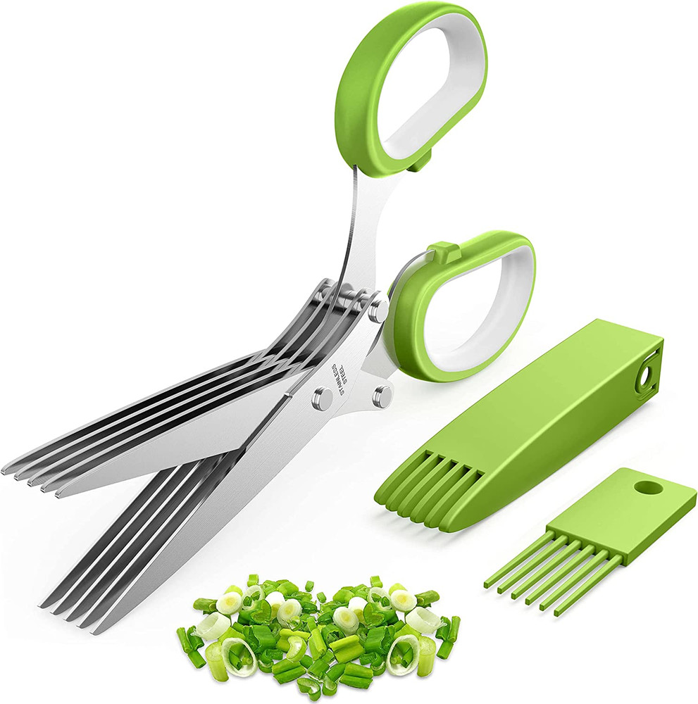 2026 Upgraded Herb Scissors, Effortless Herb Shears Cutter Tool with Sharp Stain